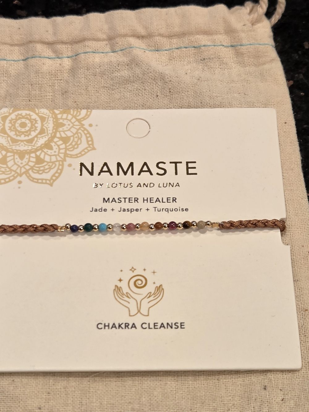 Lotus and Luna "Namaste" Chakra Bracelet